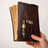 Jurnal din Coperta din piele si hartie de bumbac galbena — CraftMystic