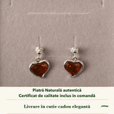 Cercei cu Chihlimbar în cutia cadou CraftMystic, cu certificatul de calitate