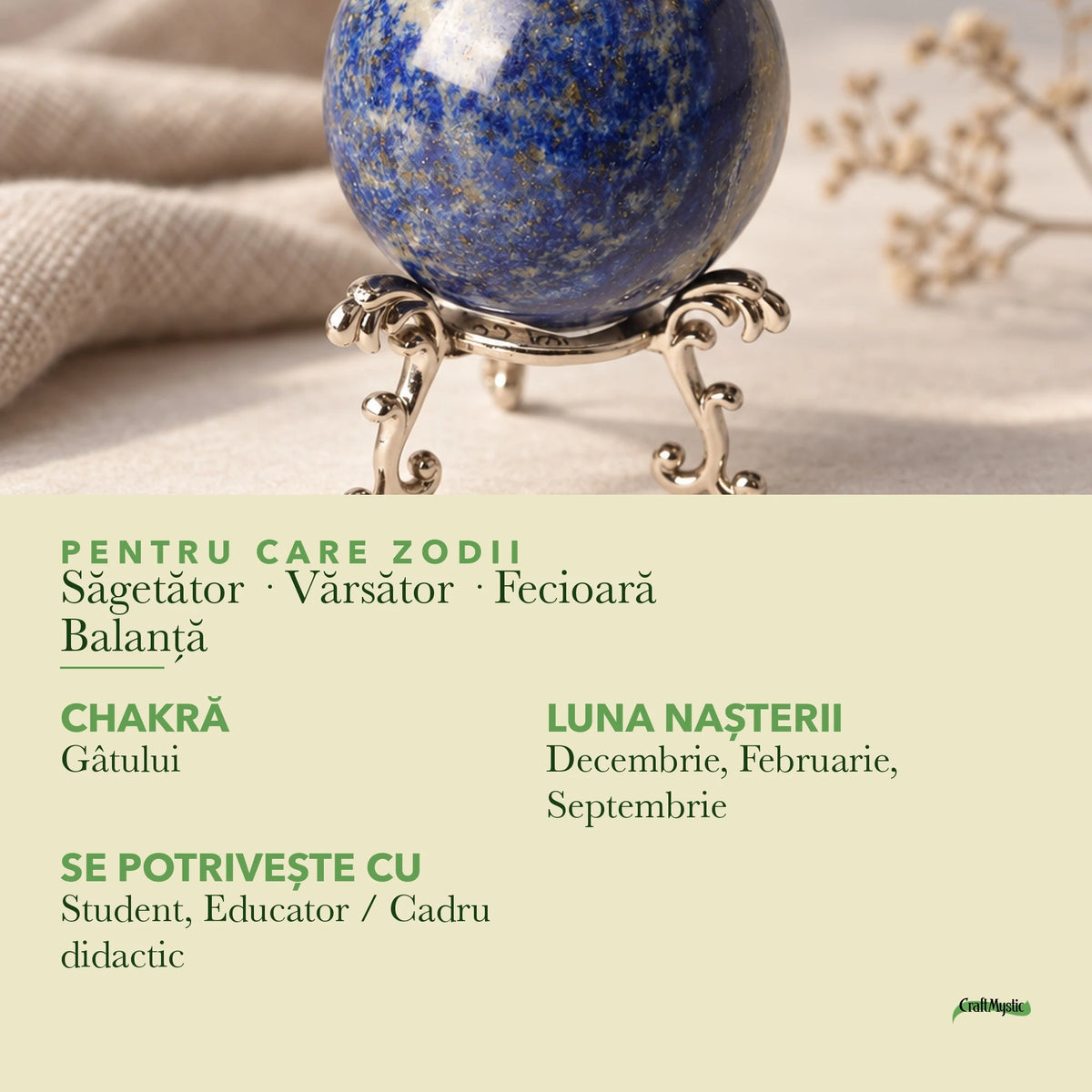 Zodiile cărora li se potrivește Lapis Lazuli