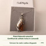 Colier cu Chihlimbar și Sidef în cutia cadou CraftMystic, cu certificatul de calitate