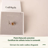 Inel cu Citrin în cutia cadou CraftMystic, cu certificatul de calitate