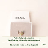 Inel cu Opal Etiopian, Kyanit Verde și Kyanit Aqua în cutia cadou CraftMystic, cu certificatul de calitate