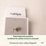 Inel cu Moldavit în cutia cadou CraftMystic, cu certificatul de calitate
