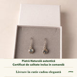 Cercei cu Labradorit în cutia cadou CraftMystic, cu certificatul de calitate