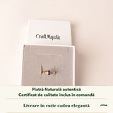 Inel cu Tanzanit în cutia cadou CraftMystic, cu certificatul de calitate