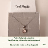 Colier cu Morganit în cutia cadou CraftMystic, cu certificatul de calitate