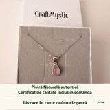 Colier cu Morganit în cutia cadou CraftMystic, cu certificatul de calitate