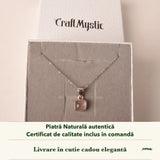 Colier cu Morganit în cutia cadou CraftMystic, cu certificatul de calitate