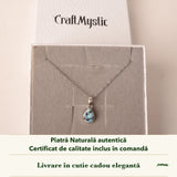 Colier cu Turcoaz Golden Hill în cutia cadou CraftMystic, cu certificatul de calitate