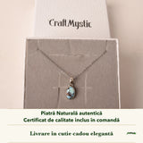 Colier cu Turcoaz Golden Hill în cutia cadou CraftMystic, cu certificatul de calitate
