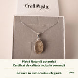 Colier cu Cuarț de Manifestare în cutia cadou CraftMystic, cu certificatul de calitate