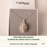 Colier cu Cuarț de Manifestare în cutia cadou CraftMystic, cu certificatul de calitate