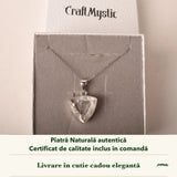 Colier cu Cuarț de Manifestare în cutia cadou CraftMystic, cu certificatul de calitate