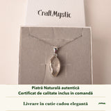 Colier cu Cuarț de Manifestare în cutia cadou CraftMystic, cu certificatul de calitate