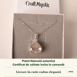 Colier cu Cuarț de Manifestare în cutia cadou CraftMystic, cu certificatul de calitate