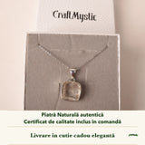 Colier cu Cuarț de Manifestare în cutia cadou CraftMystic, cu certificatul de calitate