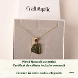Colier cu Moldavit în cutia cadou CraftMystic, cu certificatul de calitate