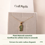 Colier cu Moldavit în cutia cadou CraftMystic, cu certificatul de calitate