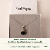 Colier cu Turmalină Neagră și Pirită în cutia cadou CraftMystic, cu certificatul de calitate