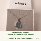 Colier cu Acvamarin în cutia cadou CraftMystic, cu certificatul de calitate
