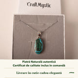 Colier cu Malachit cu Crisocola în cutia cadou CraftMystic, cu certificatul de calitate