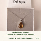 Colier cu Citrin în cutia cadou CraftMystic, cu certificatul de calitate