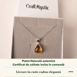 Colier cu Citrin în cutia cadou CraftMystic, cu certificatul de calitate