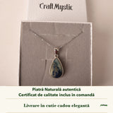 Colier cu Afganit în cutia cadou CraftMystic, cu certificatul de calitate