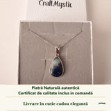 Colier cu Afganit în cutia cadou CraftMystic, cu certificatul de calitate