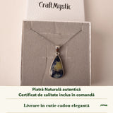 Colier cu Afganit în cutia cadou CraftMystic, cu certificatul de calitate