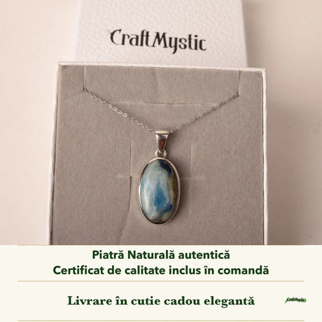 Colier cu Afganit în cutia cadou CraftMystic, cu certificatul de calitate