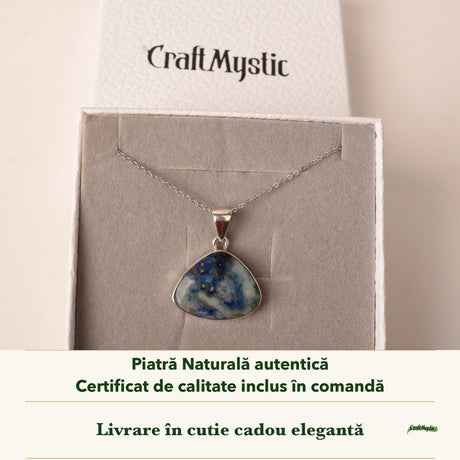 Colier cu Afganit în cutia cadou CraftMystic, cu certificatul de calitate