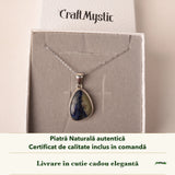 Colier cu Afganit în cutia cadou CraftMystic, cu certificatul de calitate