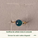 Inel cu Chihlimbar în cutia cadou CraftMystic, cu certificatul de calitate