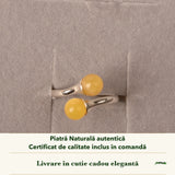Inel cu Chihlimbar în cutia cadou CraftMystic, cu certificatul de calitate