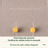 Cercei cu Chihlimbar în cutia cadou CraftMystic, cu certificatul de calitate