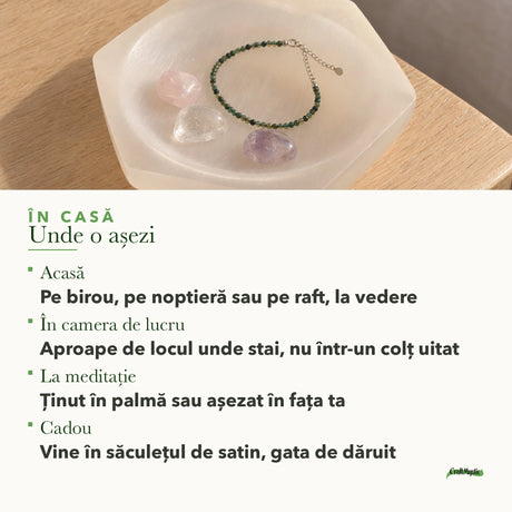 Unde se așază Bol Selenit cu Selenit: pe birou, pe raft sau la meditație