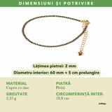 Dimensiunile și potrivirea pentru Brățară cu Pirită
