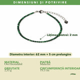 Dimensiunile și potrivirea pentru Brățară cu Malachit