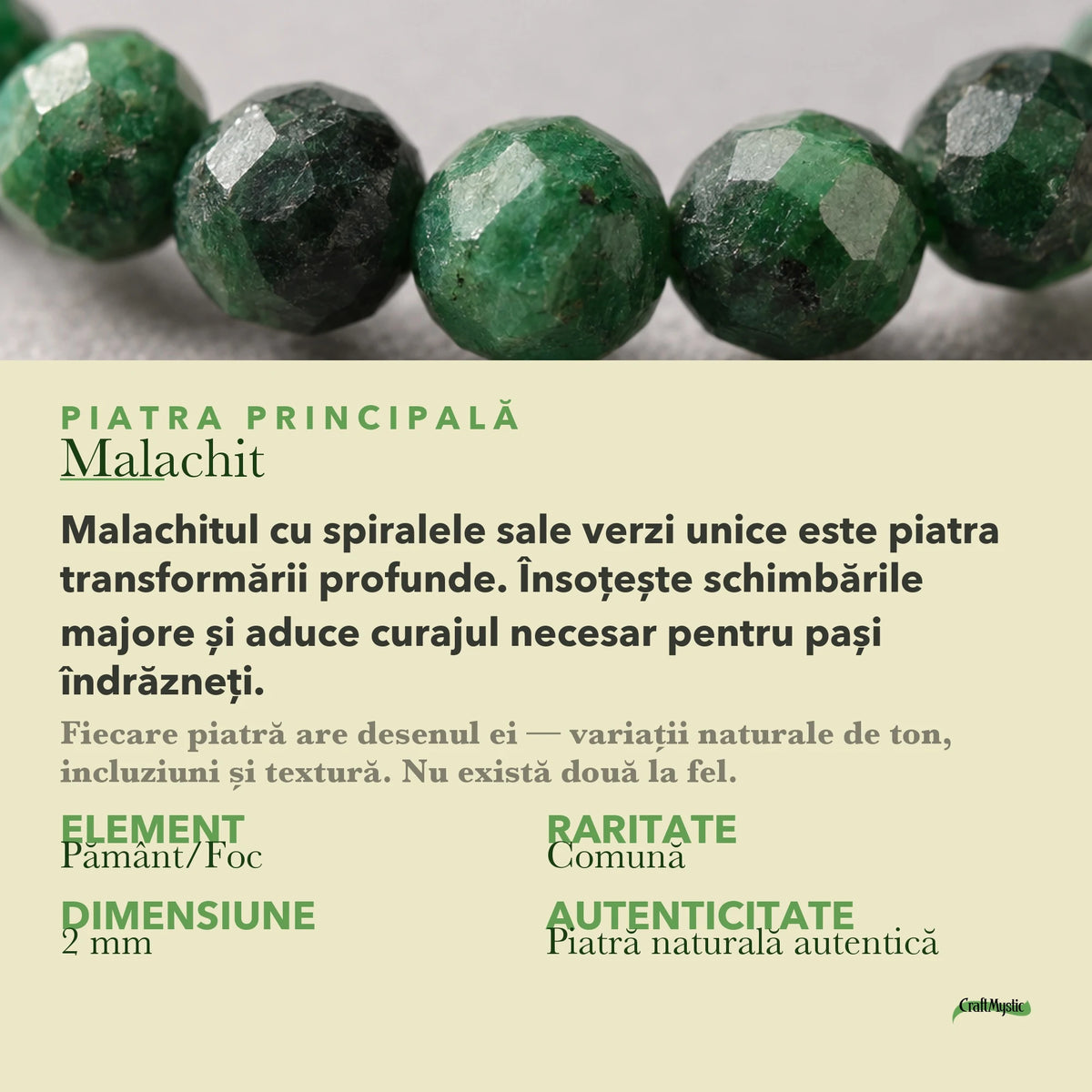 Despre Malachit: semnificație și date
