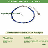 Dimensiunile și potrivirea pentru Brățară cu Lapis Lazuli
