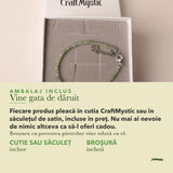 Brățară cu Aventurin Verde în cutia cadou CraftMystic, cu certificatul de calitate