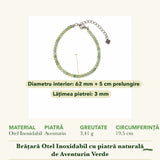 Dimensiunile și potrivirea pentru Brățară cu Aventurin Verde