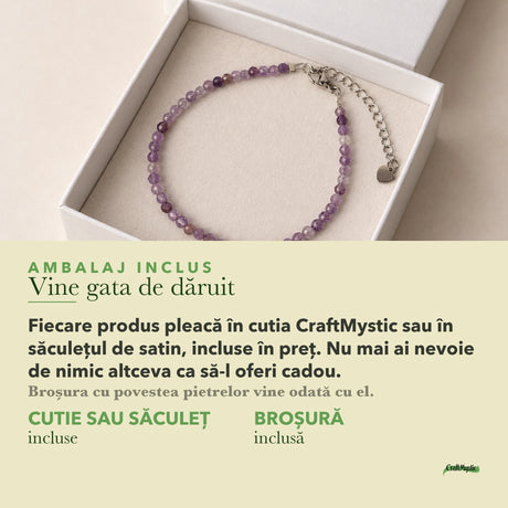 Ambalajul inclus: cutie CraftMystic sau săculeț de satin
