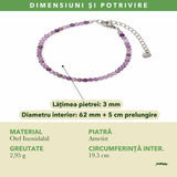 Dimensiunile și potrivirea pentru Brățară cu Ametist