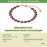 Dimensiunile și potrivirea pentru Brățară cu Ametist