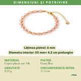 Dimensiunile și potrivirea pentru Brățară cu Cuarț Roz