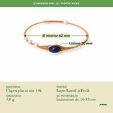 Dimensiunile și potrivirea pentru Brățară cu Lapis Lazuli