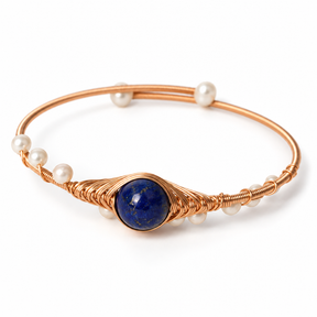 Brățară cu Lapis Lazuli, vedere completă pe fundal alb
