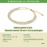 Dimensiunile și potrivirea pentru Brățară cu Acvamarin
